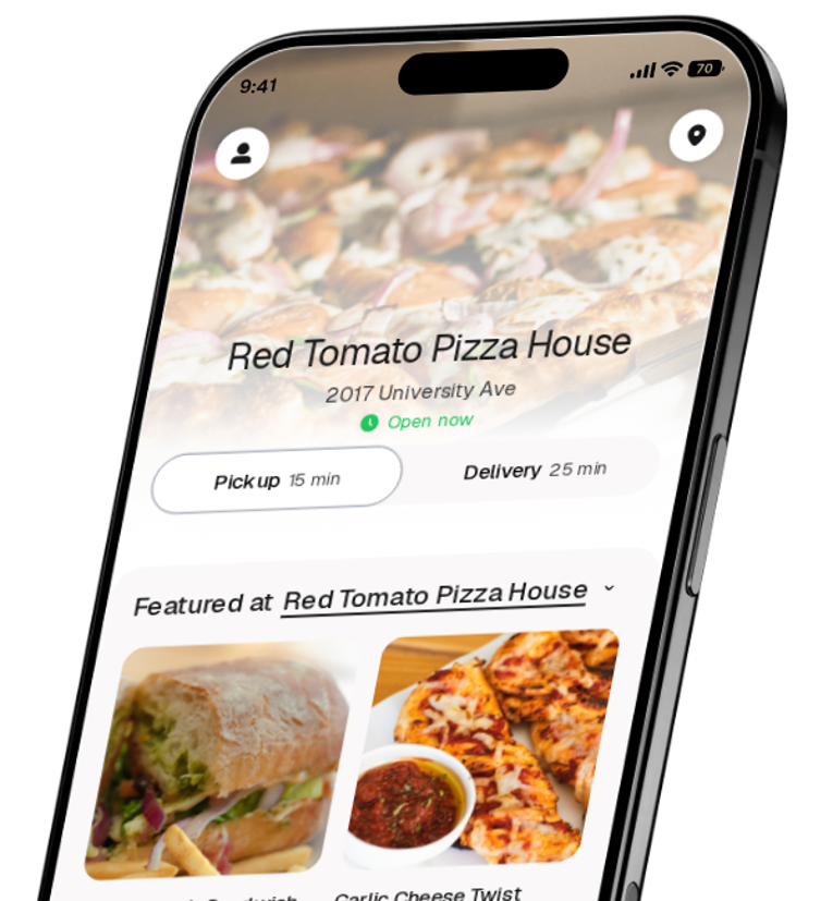 Red Tomato Pizza House app preview