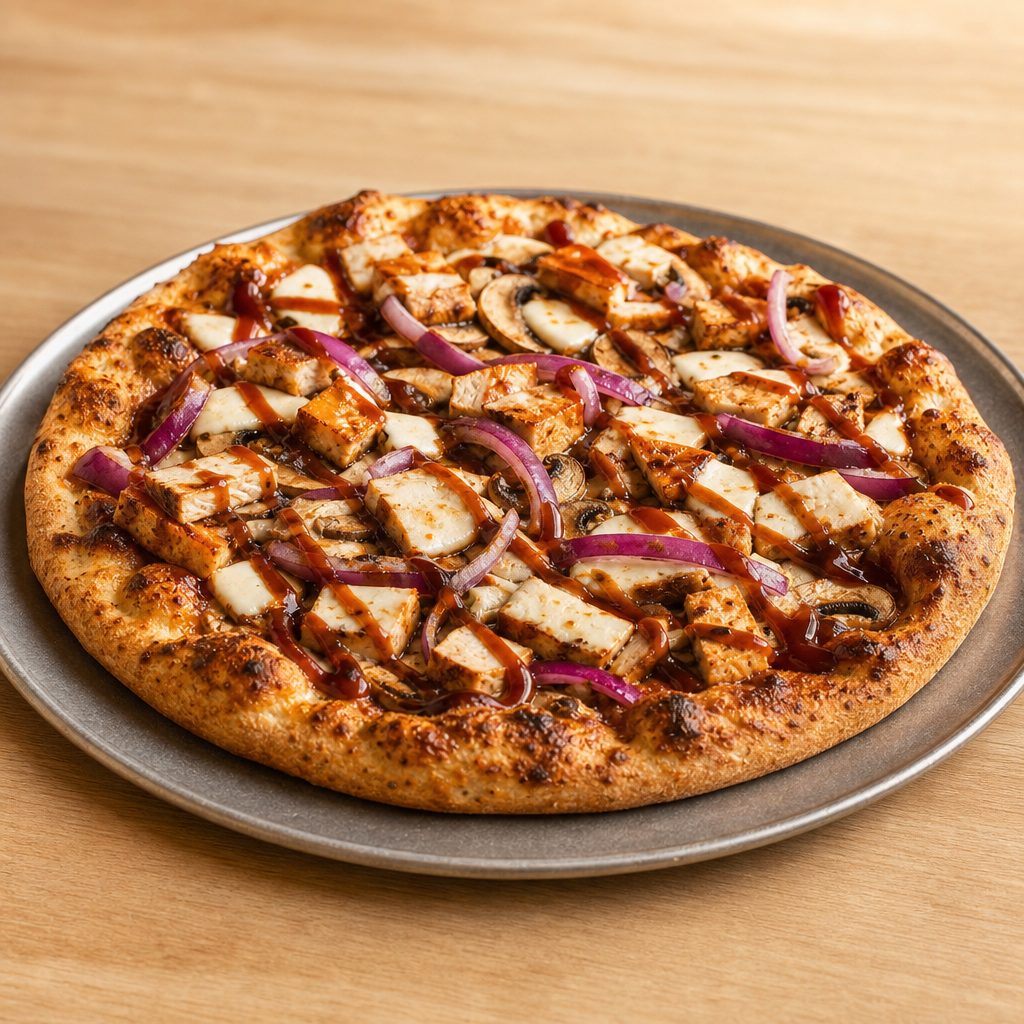 Barbecue Tofu Pizza.
