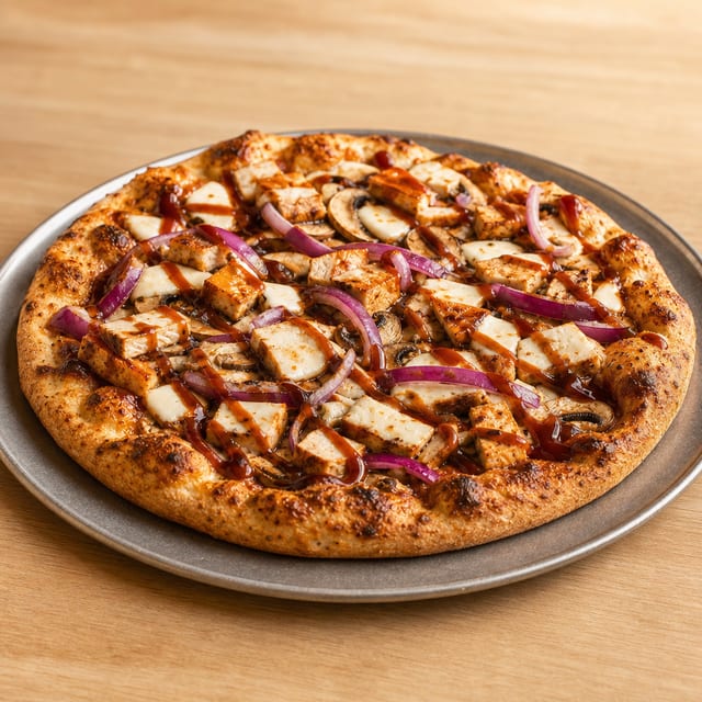 Barbecue Tofu Pizza.