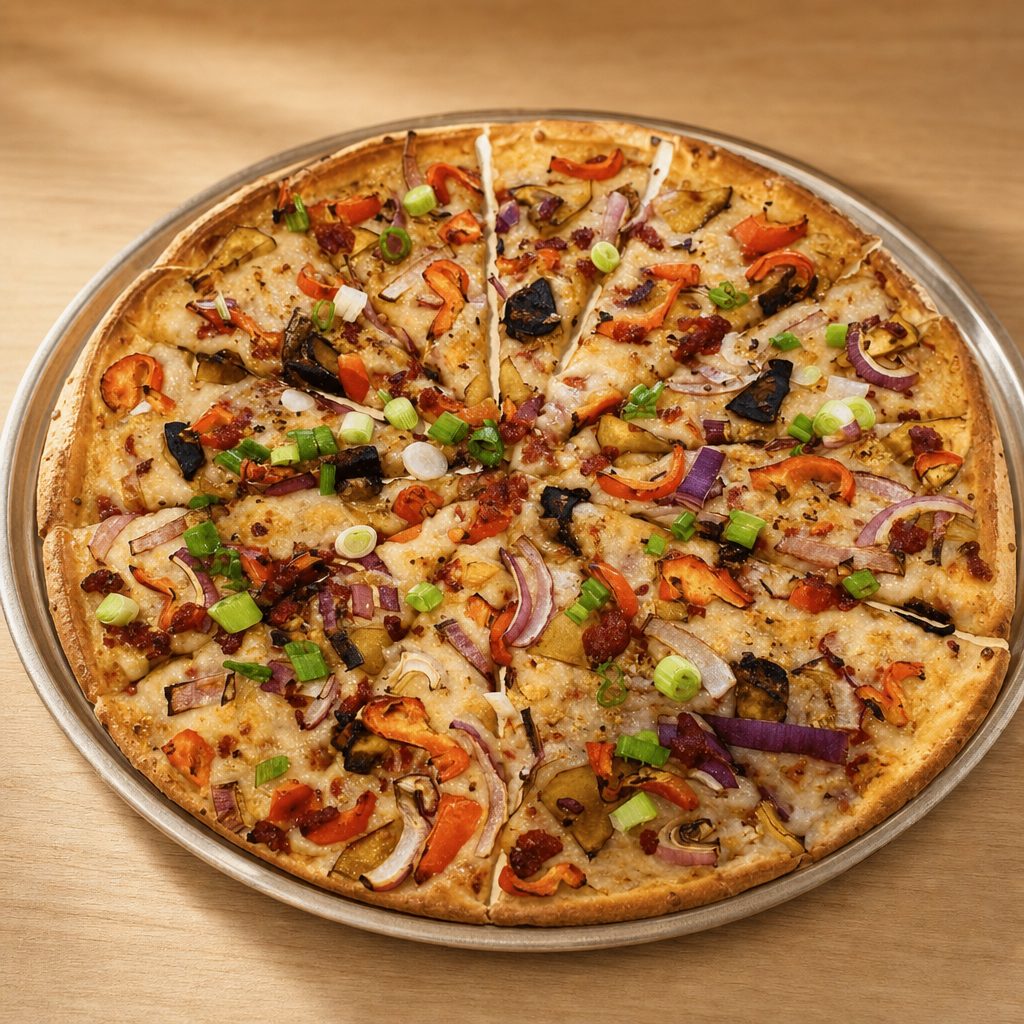 Thai Curry Eggplant Pizza.