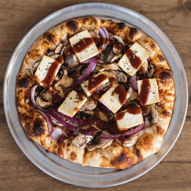 Barbecue Tofu Pizza.